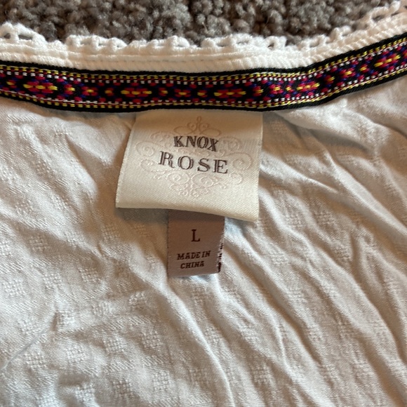 KNOX ROSE Boho embroidered top - Picture 4 of 7
